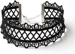 Choker - Zwart - Kant / Lace - Collier - Ketting - 40 cm - one size fits most - verstelbaar - fashionable - sexy - musthave — thumbnail 2