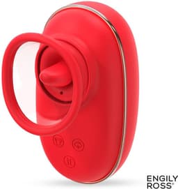 Engily Ross - Lizer - Tong Vibrator - Lik en Zuig Functie - Vacuümpomp - Likkende Vagina Zuiger - Vibrator voor Vrouwen - Tepels - Clitoris - Beffen - Seksspeeltje voor Vrouwen - Rood — thumbnail 1