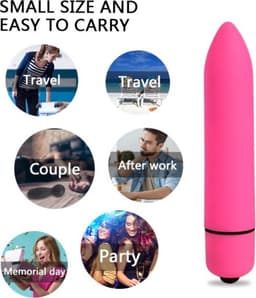 EasyToys - Mini Bullet Vibrator met 10 Standen - Bulletvibrator - Vibrators voor Vrouwen - Vibrators - Roze — thumbnail 4