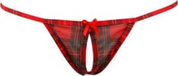 Cottelli Collection – Schoolmeisje Lingerie Set met Erotische Kenmerken en Open Kruis voor Ondeugende Dates – Maat L – Wit/Rood — thumbnail 4
