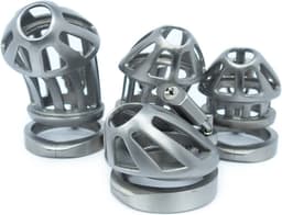 BON4Max Kuisheidskooi Pakket RVS Penis Kooien in Staal Pikkooi Complete Male Chastity Package 4 different sizes of Cock Cages in Stainless Steel — thumbnail 1
