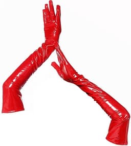 WiseGoods Premium Handschoenen Erotisch - Latex Design - Erotiek - Cadeau - Handschoen - Kleding - Lingerie Accessoires - Rood XL — thumbnail 2