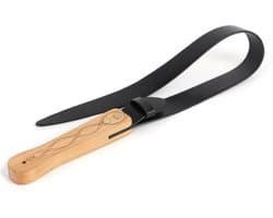 Nooitmeersaai - PU leren paddle met hout handvat - 74cm - verstelbaar