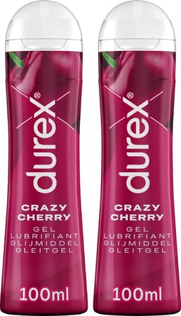 Durex - Glijmiddel - Crazy Cherry - Kers - waterbasis - 100ML x2 — thumbnail 1