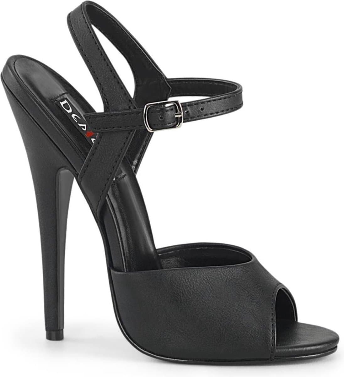 Devious - DOMINA-109 Sandaal met enkelband, Paaldans schoenen - US 12 - 42 Shoes - Zwart — afbeelding 1