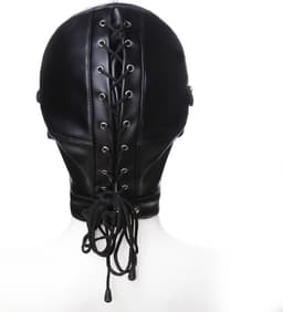 Smooth Leatherlook SM Fetish Gagball Masker Zwart - Spannend voor koppels - Masker - Sex speeltjes - Sex toys - SM toys - Erotiek - Bondage - Sexspelletjes voor mannen en vrouwen – Seksspeeltjes - SM masker - Fetish masker - Gagmask - Bondage masker — thumbnail 4