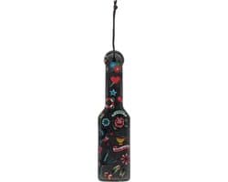 Printed Paddle - Old School Tattoo Style - Black — thumbnail 1