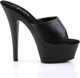 Pleaser - KISS-201 Muiltjes - Paaldans schoenen - 36 Shoes - Zwart — thumbnail 5