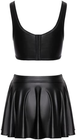 Cottelli Collection – Top and Skirt – Zwart — thumbnail 5