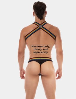 Barcode Berlin Body Harness Pride Ikem Black - MAAT S/M — thumbnail 3