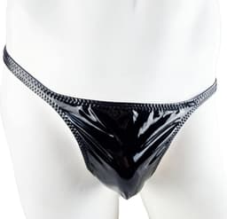 BamBella ® - String - Maat S/M Zwart SM kleding BDSM erotische heren kleding ondergoed lingerie onderbroek zwart — thumbnail 1
