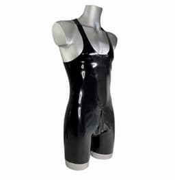 Latex rubberen bodysuit - Open kruis en billen functie - Rits - 100% Latex - Jumpsuit — thumbnail 5