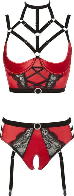 Lingerie Bustier Set Open Ontwerp met Jarretel Banden — thumbnail 3
