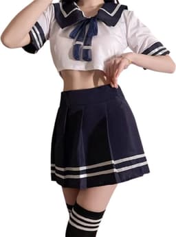 Sexy Schoolmeisje Outfit plus size – Student - 2XL tot en met 4XL - School - Rollenspel - Lingerie — thumbnail 1