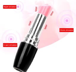 Lipstick Vibrator I Mini Vibrator I Lippenstift Vibrator voor Vrouwen I Clitoris en G Spot Stimulatie I Zwart — thumbnail 5