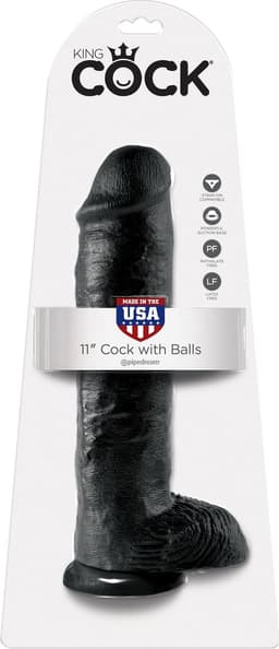 Pipedream King Cock Realistische Dildo met Ballen en Zuignap - beige - 28 cm — thumbnail 2