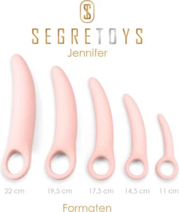 Segretoys - Siliconen Dilator Set voor Vaginisme - Zachte Dildo Set - Ondersteuning bij Vaginisme, Vulvitis of Bekkenproblemen - Vaginale Training - Seksspeeltjes voor Vrouwen - Set van 5 - Roze — thumbnail 3