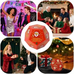 Kerstfeest Spellen - Dobbelspellen - Familie Amusement - Interactieve Fun - 8 x 8 x 7 cm - Kleurrijk — thumbnail 3