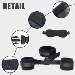 OLOEY Bondageset Nek-tot-Pols-Handboeien achter de rug-halsband en blinddoek-Verstelbare Bondageset voor in bed-SM-spellen-seksspeeltjes voor koppels en SM-zwepen — thumbnail 3