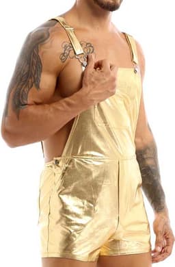 Erotische jarretel overall heren - Jumpsuit - Festival - BDSM - PU Leder — thumbnail 4