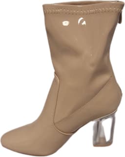 L.DAY-LAARSJE -MIRROR LEDER LOOK-BEIGE-GLAZEN HAK-8CM-39 — thumbnail 1