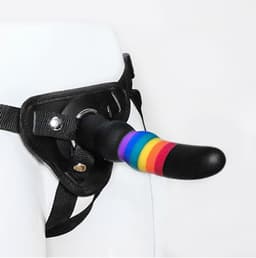 Dreamtoys Essentials strap-on massief dildo - Multicolor — thumbnail 2