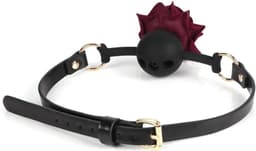 Daity BDSM High End Silicone Rose Mouth Ball Gag Breathable Open Mouth Gag Ball Adult Bondage Restraints Sex Toy for Women Men Couple Foreplay — thumbnail 3