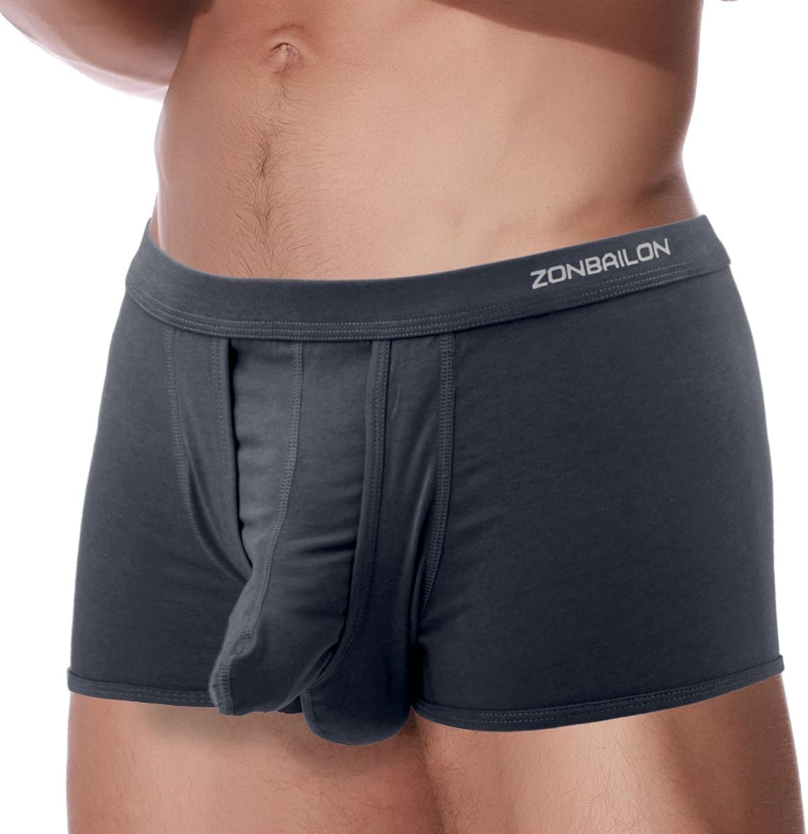 Herenboxershorts met Aparte Zakken en Olifantpatroon - Comfortabele Modal Boxershorts voor Dagelijks Dragen — afbeelding 1
