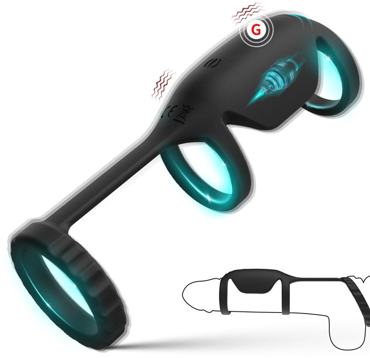 Daity - Cockring Vibrerend - Valentijn Cadeau - Siliconen Penisring - Penisring met 9 Vibratiestanden - Sex Toys voor koppels - Vertraagde ejaculatie ring - Voor Lange & Stevige Erectie — afbeelding 1