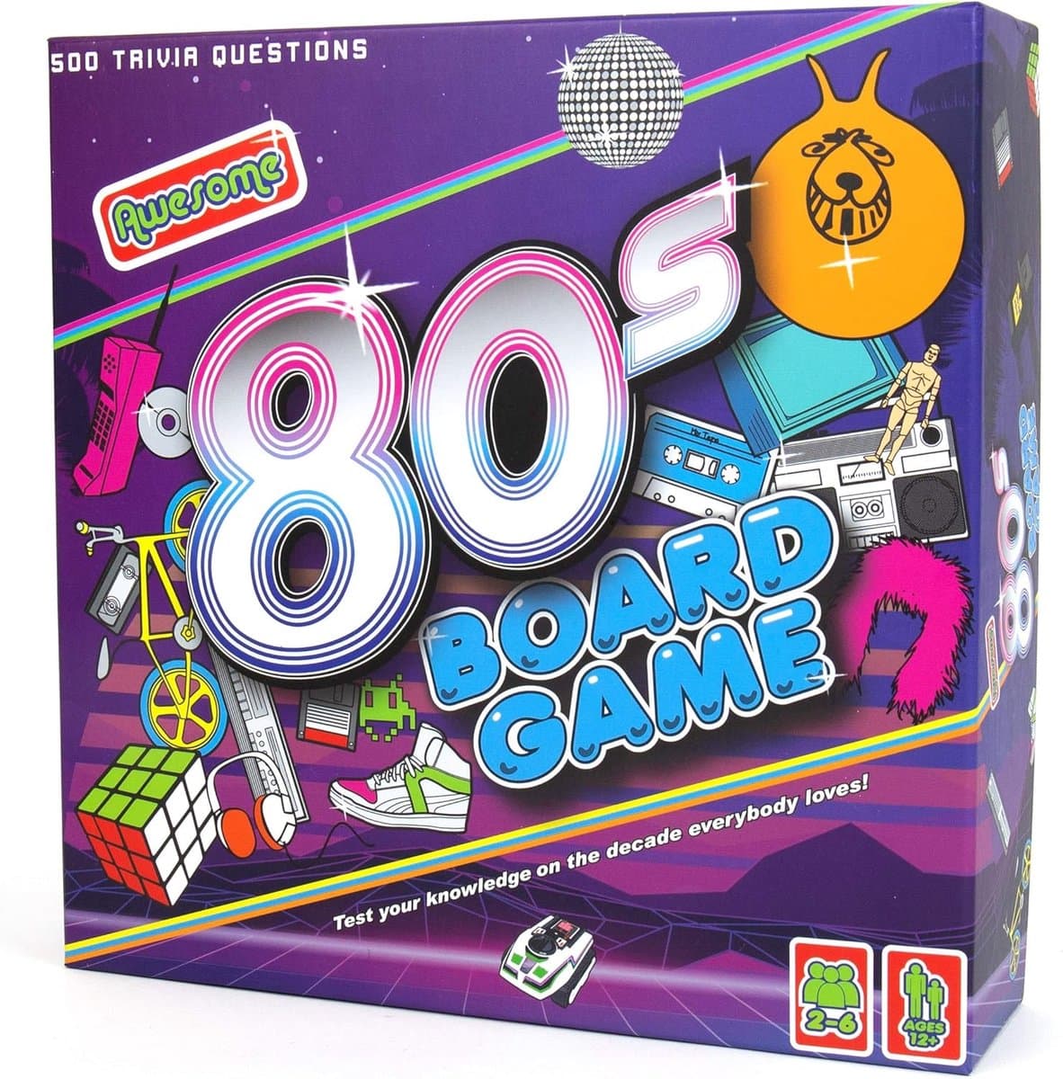 Jaren 80 Bordspel - Retro Party Spel - Avond Entertainment - 500 Nostalgische Vragen — afbeelding 1