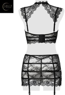 Sexy Lingerieset Dames – Lingerie Erotisch – Sexy Lingerie – 3-delige Set – Kanten Bralette & Rokje – Lingerie Set – Chique – Luxe –Boudoir Look – Kinky – Erotisch – Dare to Undress – Maat XS/S, M, L, XL, XXL — thumbnail 5