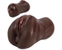 Jespro Ebony Pocket Pussy - Zwart - Kunstvagina - Sex Toys voor Mannen - Masturbator - Blowjob Simulator - Nep Vagina - Voor Heren - Stroker - Seksspeeltjes - Erotiek - Zelf aftrekken
