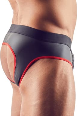 Slip Met Open Achterkant - Zwart/Rood — thumbnail 4
