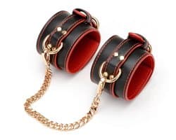 DOWO® - Handboeien - Body Bondage - Sexy Lingerie - Erotiek Riem – SM - BDSM - PU Leer- Harnas Vrouwen - Sextoys voor vrouwen – Rood & Zwart