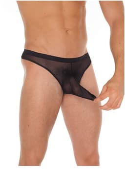 Nooitmeersaai - Mannenstring met tuit - Polyamide - Zwart - One-size — thumbnail 1