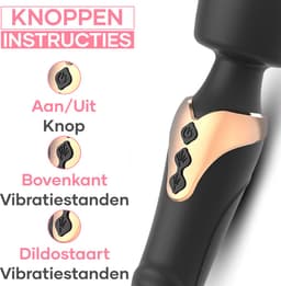 2-in-1 - Magic Wand - Wand Vibrator - Dildo Vibrator - Clitoris Stimulator - Vibrators voor Vrouwen — thumbnail 5