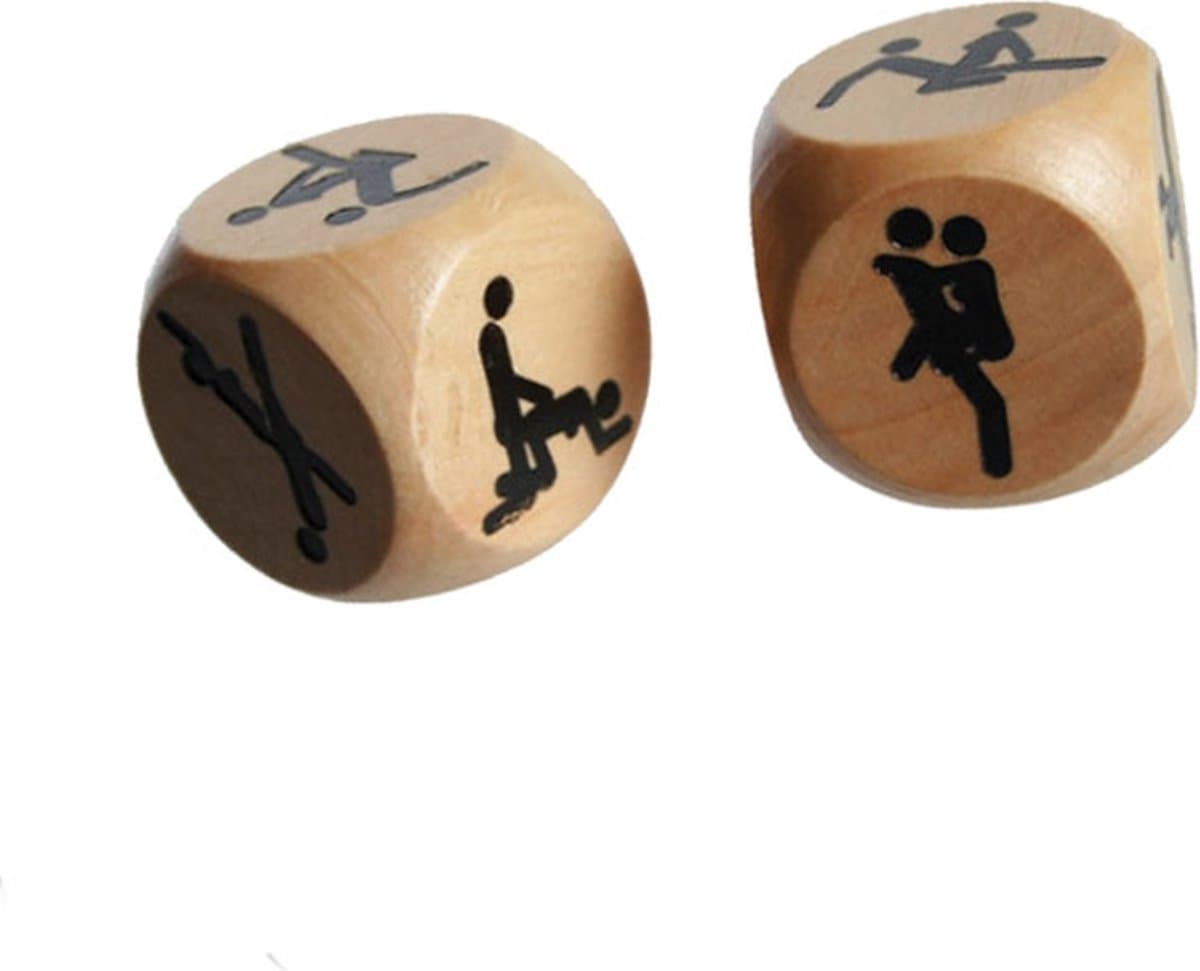 Houten kamasutra sex dobbelstenen — afbeelding 1