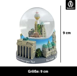 Sneeuwbol Berlijn - Souvenir Duitsland - Woondecoratie - Gedetailleerd design - 9 x 65 x 9 cm - Transparant — thumbnail 5