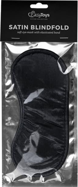 Zwart satijnen oogmasker — thumbnail 2
