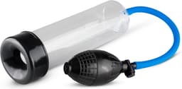 EasyToys - Penispomp met Knijpbal - Penispompen - Penis Pomp - Sex Toys voor Mannen - Transparant met Blauw — thumbnail 4