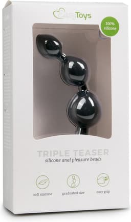 Siliconen anale kralen dildo - zwart — thumbnail 2
