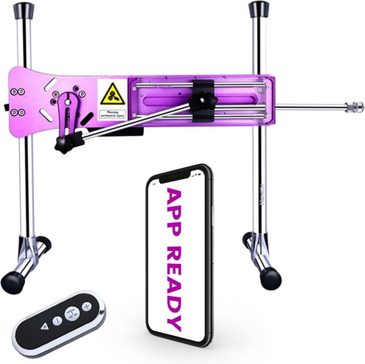 Pro 1 Premium Seksmachine 2.0 Smart APP met dildo en remote Paars — afbeelding 1