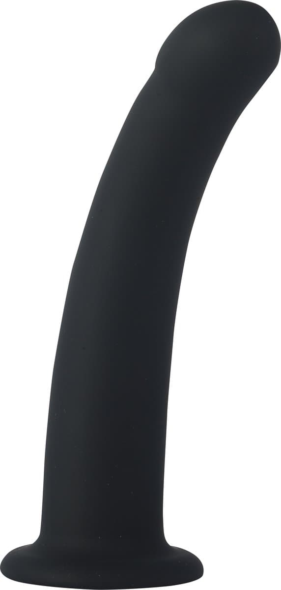 Banoch | Dildo siliconen Curvzz tip zwart | medium | Ø 2.5 cm | 15 cm lengte | zuignap — afbeelding 1