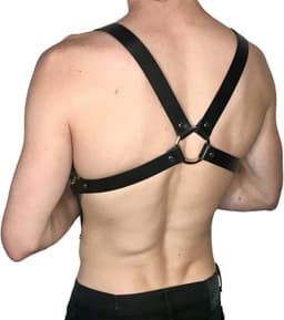 Mannen BDSM Harnas - Kunstlederen Tuigje met Riemen - Verstelbaar - Erotisch Ondergoed voor Heren - Sex Toys - Bondage & Erotiek — thumbnail 2