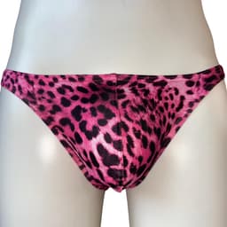 LekkerStout Heren Luipaard String - Roze/Zwart - Sexy Herenondergoed | L | ( LS190 ) — thumbnail 1