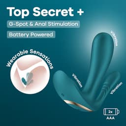 Satisfyer Top Secret+ | Vibrator voor G-spot- & anale stimulatie | 2 apart regelbare motoren | 12 trilprogramma's | werkt op batterijen (CR2) | siliconen | discreet te dragen — thumbnail 1