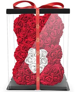 Bloemenbeer in geschenkdoos - Perfect als verjaardagscadeau voor vrouwen — thumbnail 1