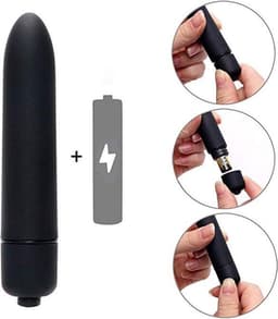 Mini Bullet Vibrator Black - Zwart - Mini Vibrator — thumbnail 2