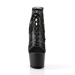 Adore-796LC plateau peeptoe enkellaars met kant en stiletto hak zwart - (EU 37 = US 7) - Pleaser — thumbnail 3