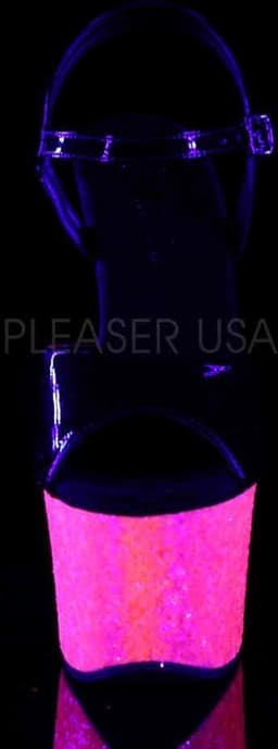 Pleaser - SKY-309UVLG Sandaal met enkelband, Paaldans schoenen - Paaldans schoenen - 40 Shoes - Roze — thumbnail 2